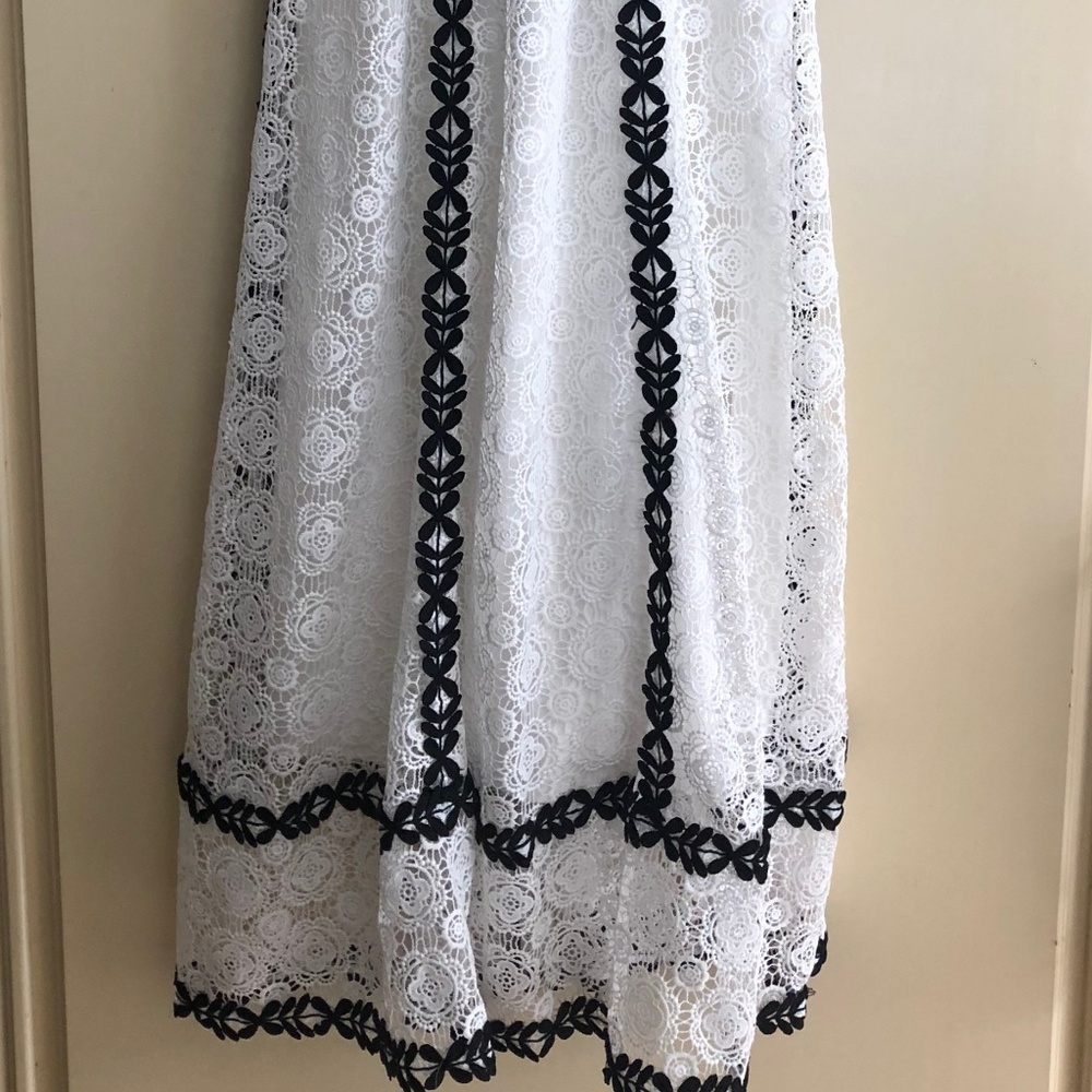 Maje White Lace Midi Dress - Picture 6 of 7